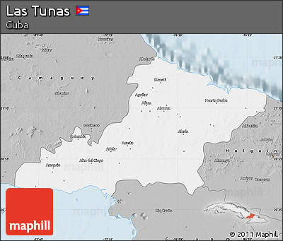 Gray Map of Las Tunas