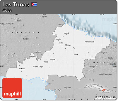 Gray Map of Las Tunas
