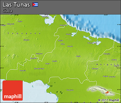 Physical Map of Las Tunas