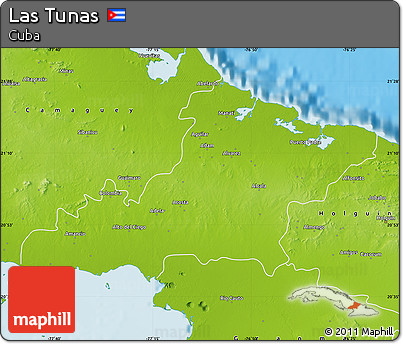 Physical Map of Las Tunas