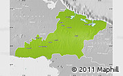 Physical Map of Las Tunas, lighten, desaturated