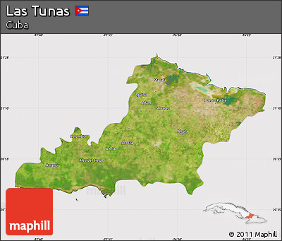 Satellite Map of Las Tunas, cropped outside