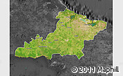 Satellite Map of Las Tunas, darken, desaturated