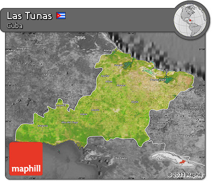 Satellite Map of Las Tunas, desaturated
