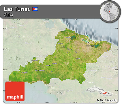 Satellite Map of Las Tunas, lighten
