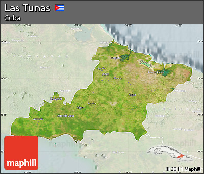 Satellite Map of Las Tunas, lighten