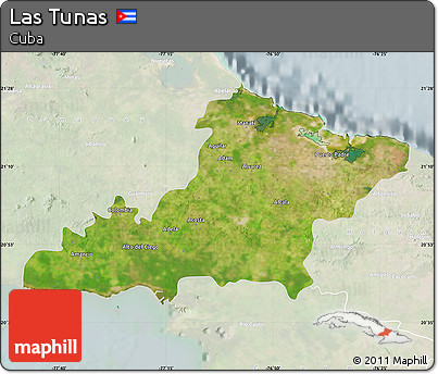 Satellite Map of Las Tunas, lighten