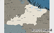 Shaded Relief Map of Las Tunas, darken