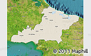 Shaded Relief Map of Las Tunas, satellite outside