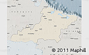 Shaded Relief Map of Las Tunas, semi-desaturated