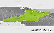 Physical Panoramic Map of Las Tunas, desaturated