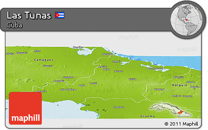 Physical Panoramic Map of Las Tunas