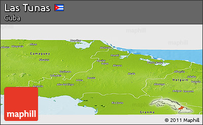 Physical Panoramic Map of Las Tunas