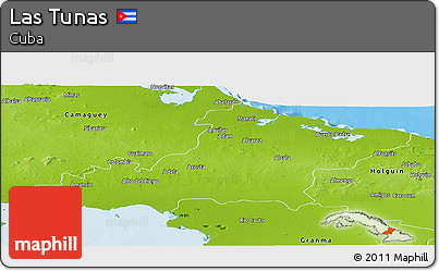 Physical Panoramic Map of Las Tunas