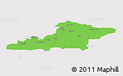 Political Panoramic Map of Las Tunas, cropped outside