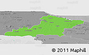 Political Panoramic Map of Las Tunas, desaturated