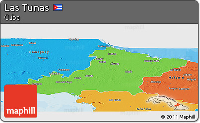 Political Panoramic Map of Las Tunas