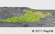 Satellite Panoramic Map of Las Tunas, desaturated
