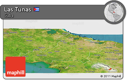 Satellite Panoramic Map of Las Tunas