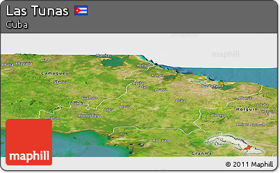 Satellite Panoramic Map of Las Tunas