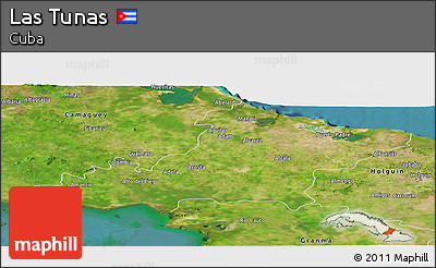 Satellite Panoramic Map of Las Tunas