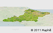 Satellite Panoramic Map of Las Tunas, lighten