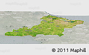 Satellite Panoramic Map of Las Tunas, lighten, semi-desaturated