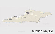 Shaded Relief Panoramic Map of Las Tunas, cropped outside
