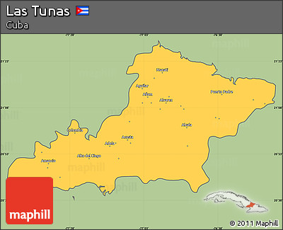 Savanna Style Simple Map of Las Tunas, cropped outside