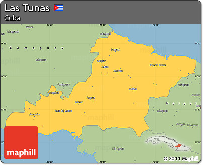 Savanna Style Simple Map of Las Tunas