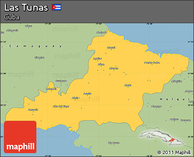 Savanna Style Simple Map of Las Tunas