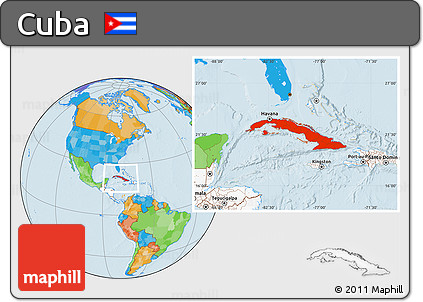highlighted continent political location map of cuba highlighted continent