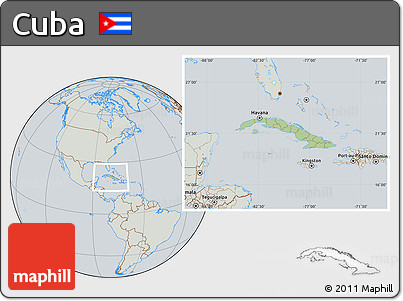 Savanna Style Location Map of Cuba, lighten, semi-desaturated