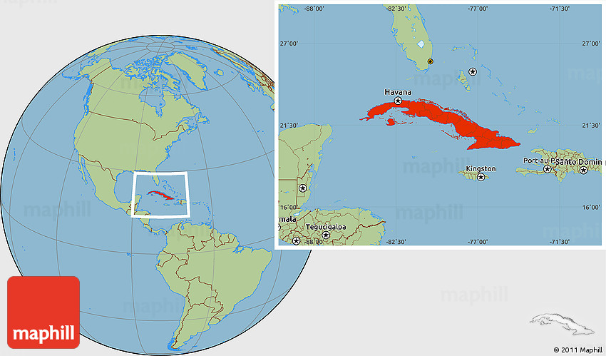 Show Me Cuba On A Map Savanna Style Location Map Of Cuba