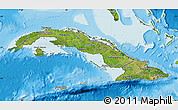 Satellite Map of Cuba, physical outside