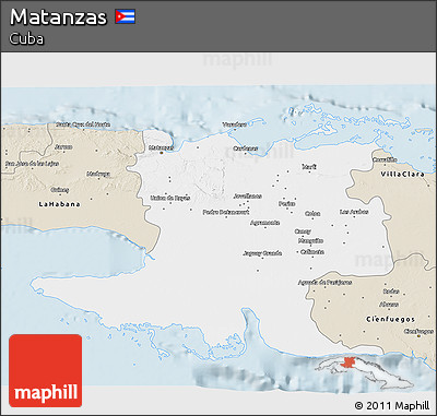 Classic Style 3D Map of Matanzas