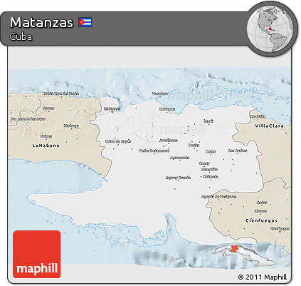 Classic Style 3D Map of Matanzas