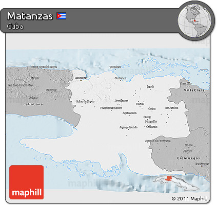 Gray 3D Map of Matanzas