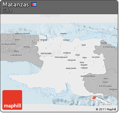 Gray 3D Map of Matanzas
