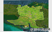 Satellite 3D Map of Matanzas, darken