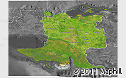 Satellite 3D Map of Matanzas, desaturated