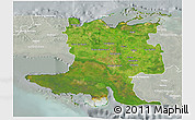 Satellite 3D Map of Matanzas, lighten, semi-desaturated