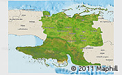 Satellite 3D Map of Matanzas, shaded relief outside