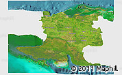 Satellite 3D Map of Matanzas, single color outside