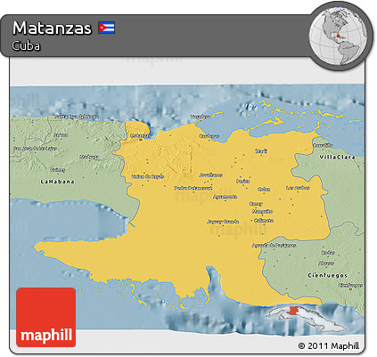 Savanna Style 3D Map of Matanzas