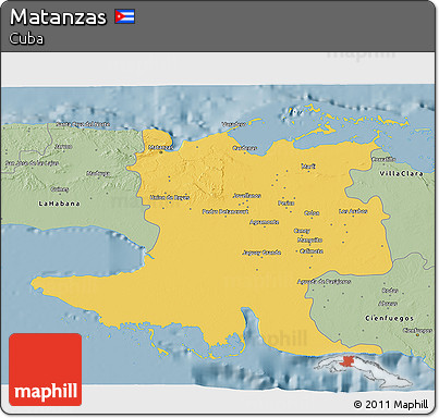 Savanna Style 3D Map of Matanzas