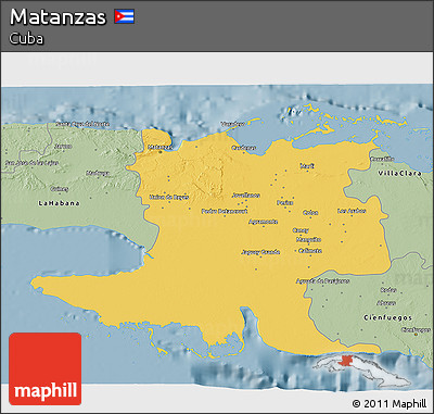 Savanna Style 3D Map of Matanzas