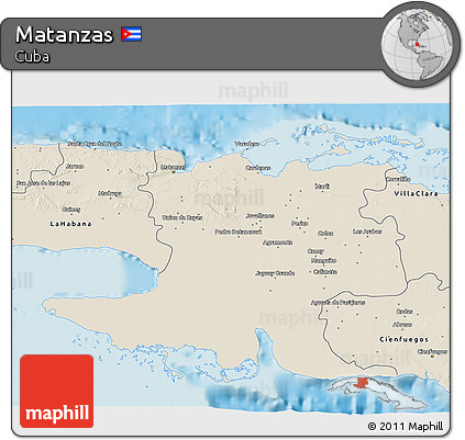 Shaded Relief 3D Map of Matanzas