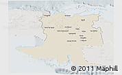 Shaded Relief 3D Map of Matanzas, lighten, semi-desaturated