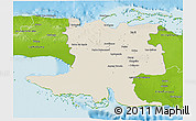 Shaded Relief 3D Map of Matanzas, physical outside